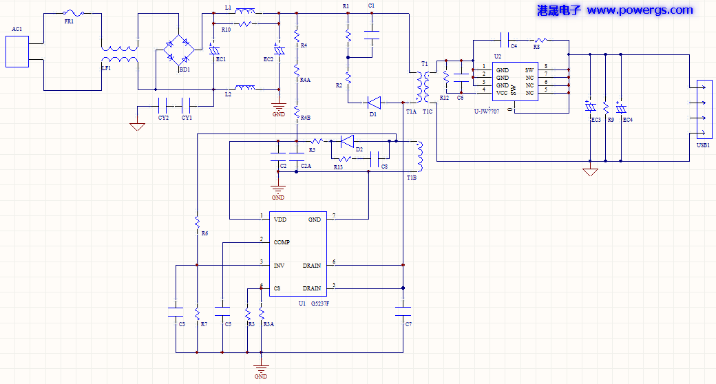 5V3.4A USBݔ·D BOM list,h댧wG5237F,Ȳ